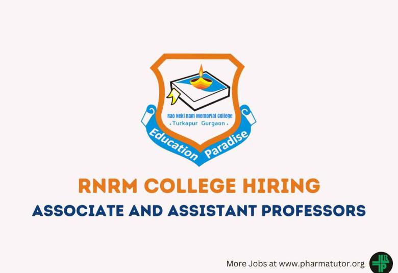 Job for Pharma Associate and Assistant Professors at RNRM College