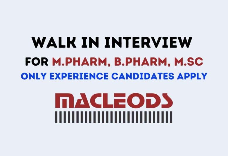 Walk In Jobs | PharmaTutor