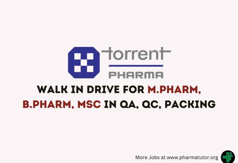 Torrent Pharma Walk in Drive