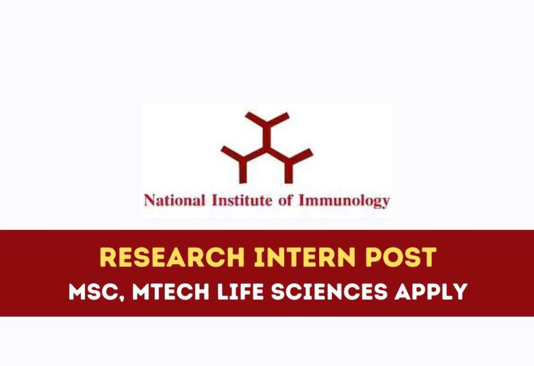 Work as Research Intern at National Institute of Immunology