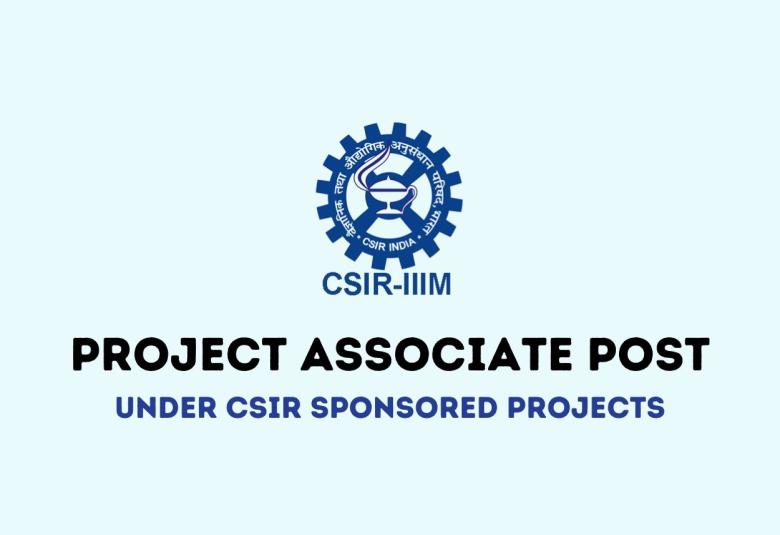 Applications are invited for post of Project Associate at IIIM