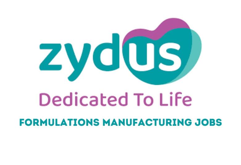 Hiring for Formulations Manufacturing Plant at Zydus Lifesciences Ltd