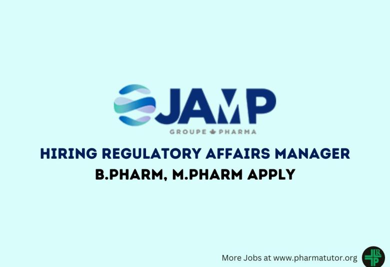 JAMP group Hiring Regulatory Affairs Manager