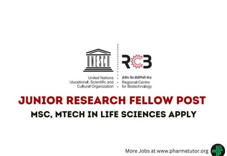Job for Junior Research Fellow at Regional Centre for Biotechnology