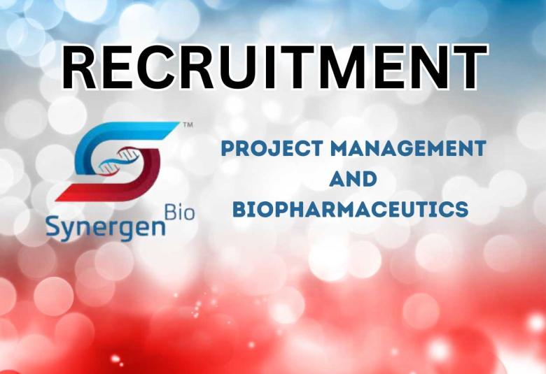 Job as Sr. Manager Project Management and Biopharmaceutics at Synergen Bio