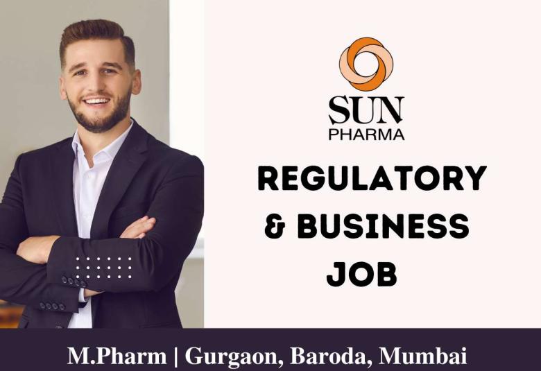 Opening as Senior Executive - Regulatory & Business Continuity - Branded at Sun Pharma