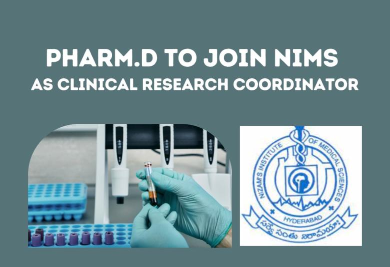 Opportunity for Pharm.D to Join NIMS as Clinical Research Coordinator
