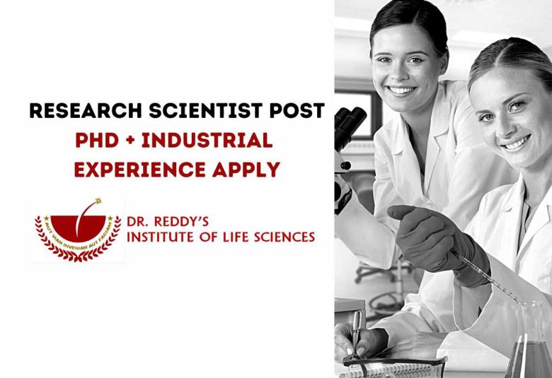 Opportunity for Research Scientist to Join Dr. Reddy’s Institute of Life Sciences 