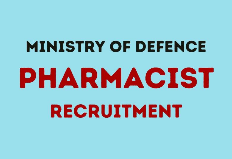 Applications are invited for post of Pharmacist under Ministry of Defence