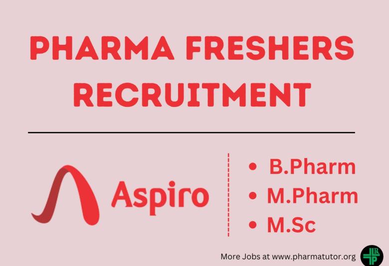 Walk-in interviews For Freshers M.Pharmacy, B.Pharmacy, M.Sc at Aspiro
