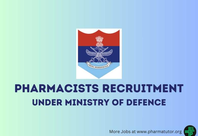 Job for Pharmacists under Ministry of Defence