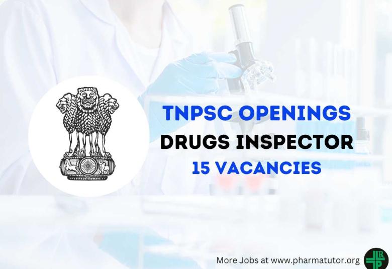 Openings for Drugs Inspector under Public Service Commission