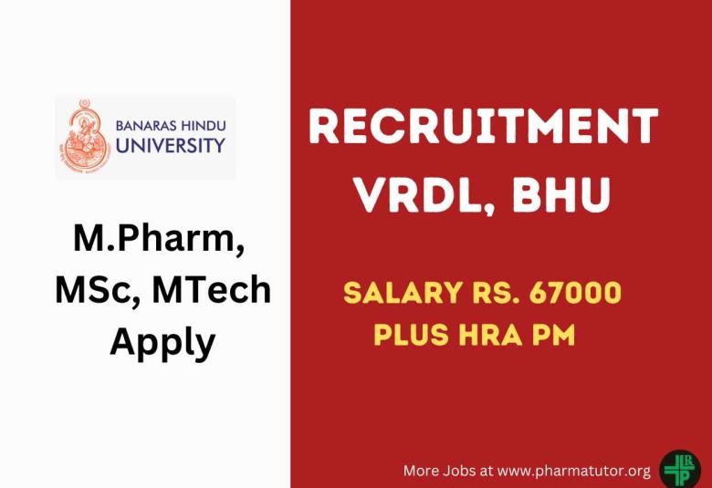 Opportunity for M.Pharm, MSc, MTech to Join Virus Research & Diagnostic Laboratory