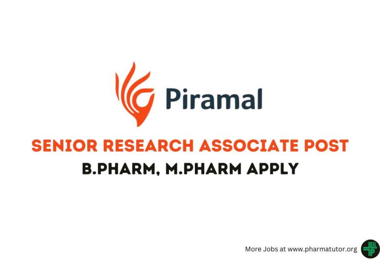 Piramal Group Require Senior Research Associate