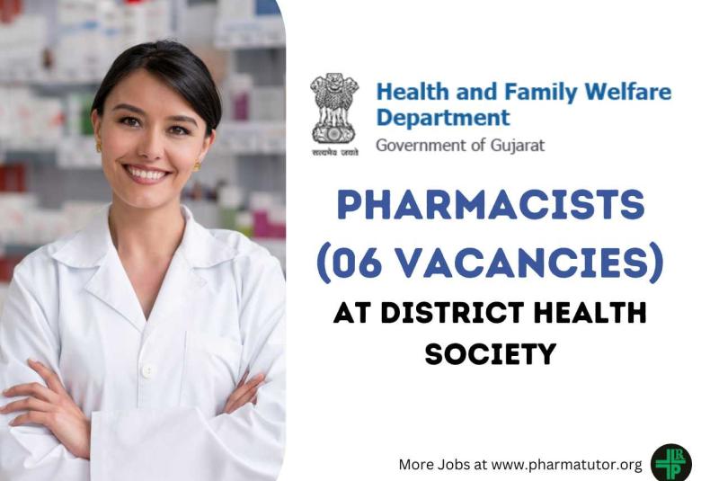 Recruitment for Pharmacists at District Health Society, Bharuch