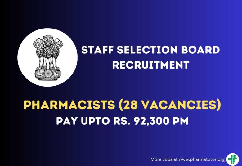 Recruitment for Pharmacists under Staff Selection Board