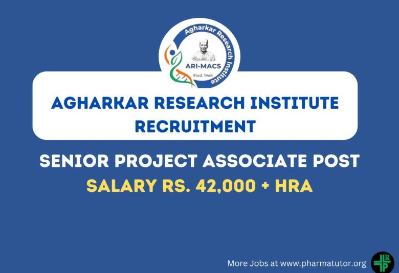 Vacancy for Senior Project Associate at Agharkar Research Institute
