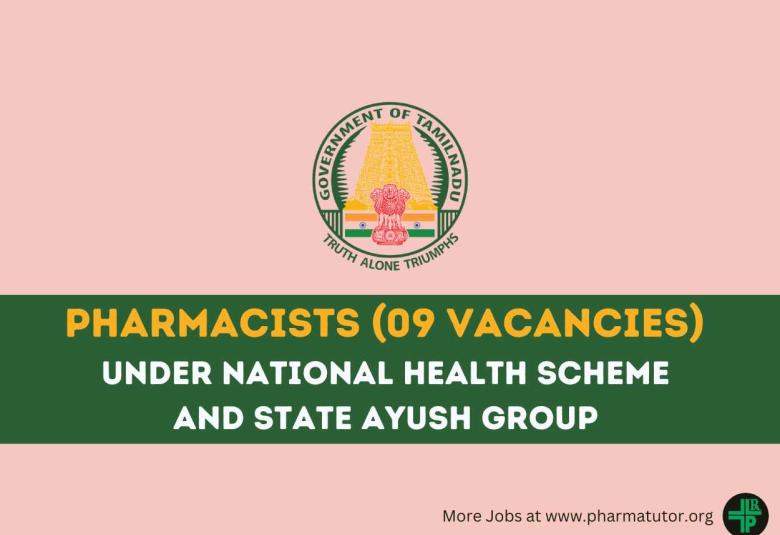 Job for Pharmacists under National Health Scheme and State AYUSH Group