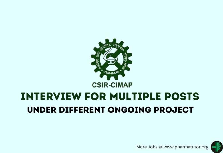 Multiple Openings at Central Institute of Medicinal and Aromatic Plants
