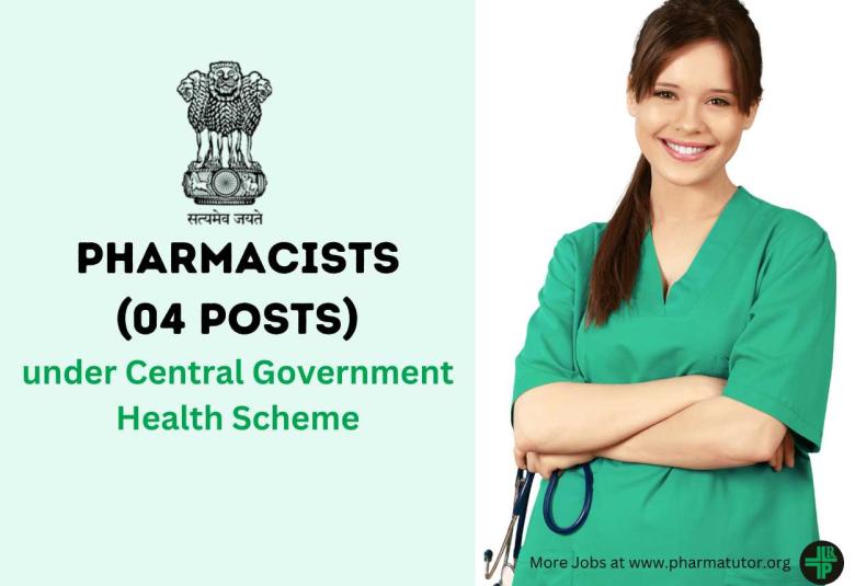 Recruitment for Pharmacists under Central Government Health Scheme