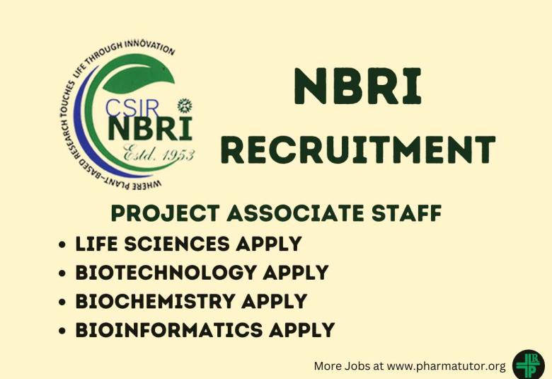 Vacancy for Project Associate Staff at National Botanical Research Institute