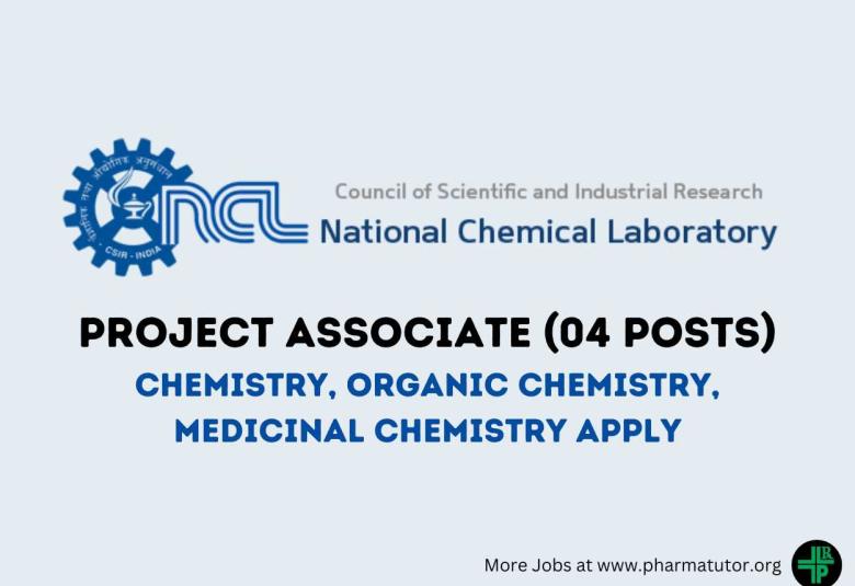Applications are invited for post of Project Associate at National Chemical Laboratory
