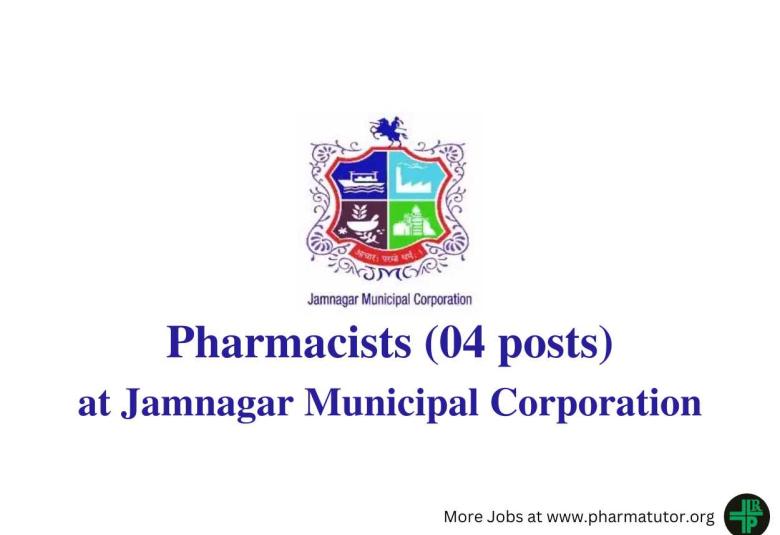 Apply Online for Pharmacists at Jamnagar Municipal Corporation