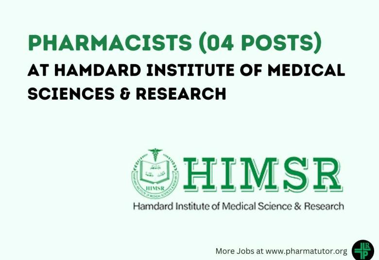 Career for Pharmacists at Hamdard Institute of Medical Sciences & Research
