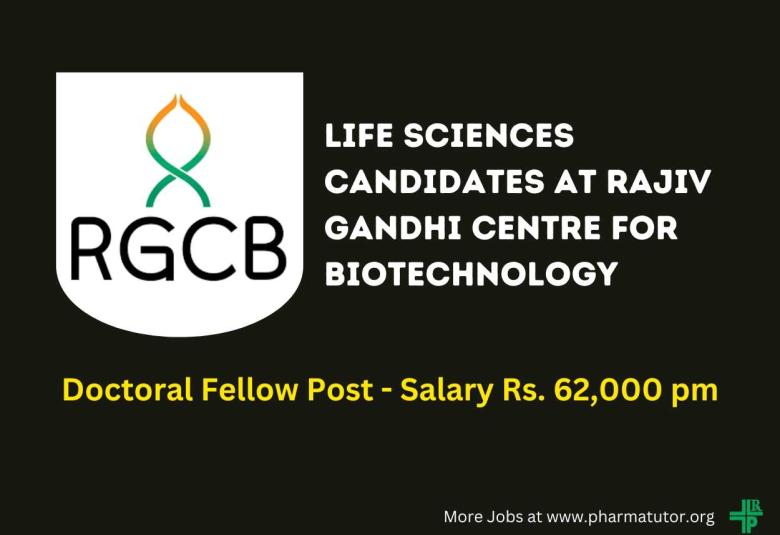Job for Life Sciences candidates at Regional Centre for Biotechnology