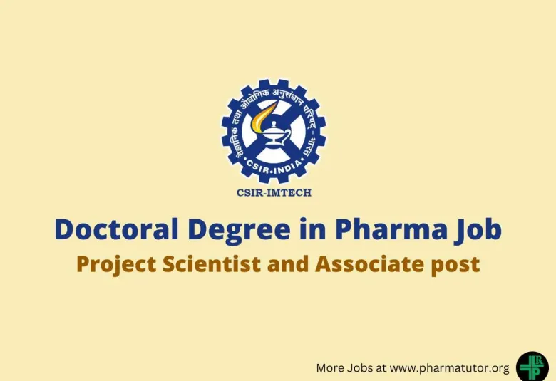 Vacancy for Project Scientist, Project Associate at IMTech