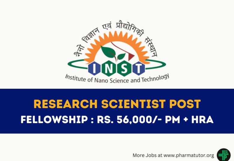 Vacancy for Research Scientist at Institute of Nano Science and Technology