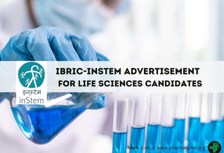 Job for Life Sciences candidates at iBRIC-inStem