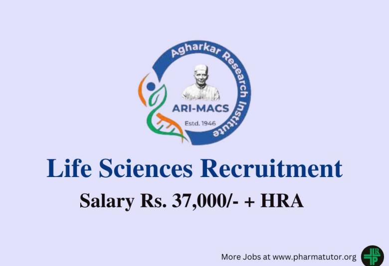 Life Sciences Recruitment at Agharkar Research Institute