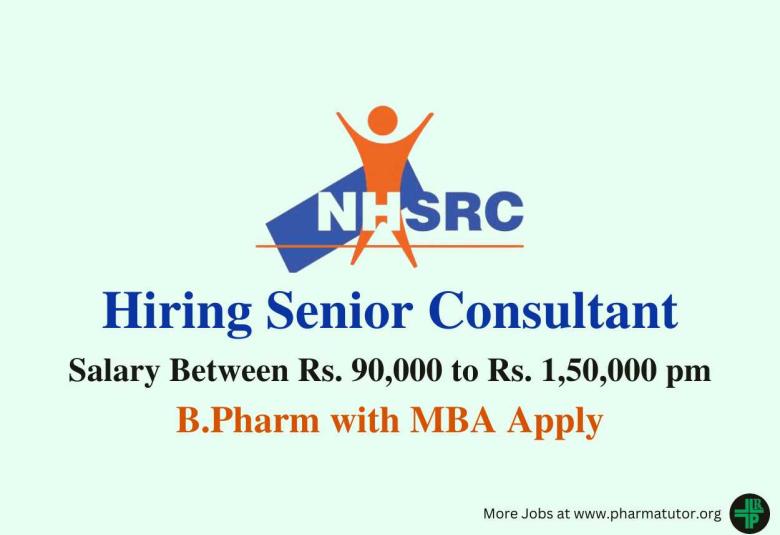 NHSRC looking for Drugs and Logistics Senior Consultant