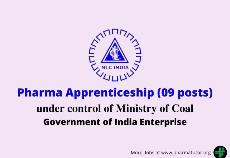 NLC India Limited invites application for Pharma Apprenticeship