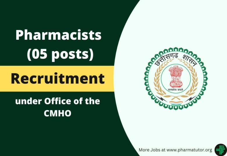 Recruitment for Pharmacists under Office of the CMHO