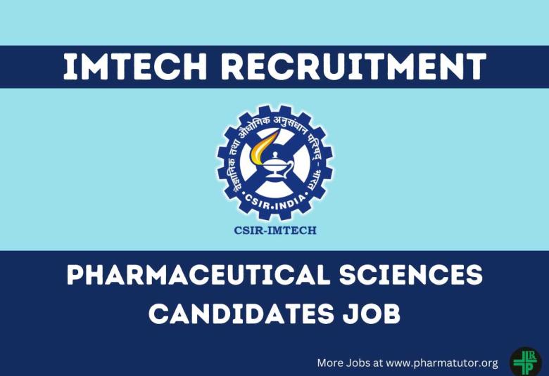Vacancy for Pharmaceutical Sciences candidates at IMTech