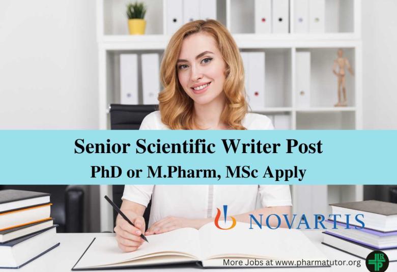 Work as Senior Scientific Writer at Novartis