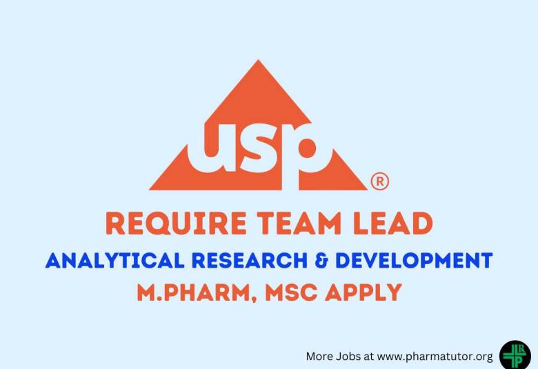 Work as Team Lead - Analytical Research & Development at United States Pharmacopeia