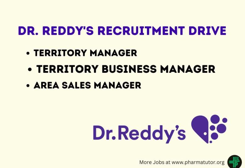 Dr. Reddy's Recruitment Drive for Sales Manager post