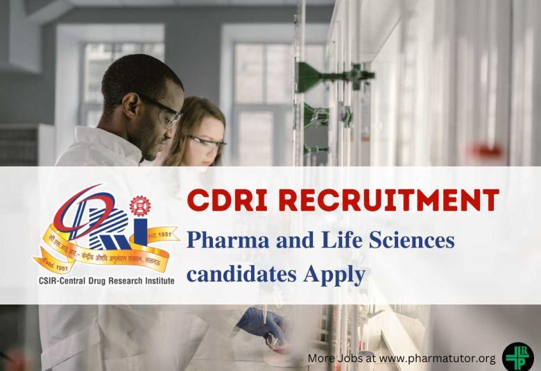 Job for Pharma and Life Sciences candidates at CDRI