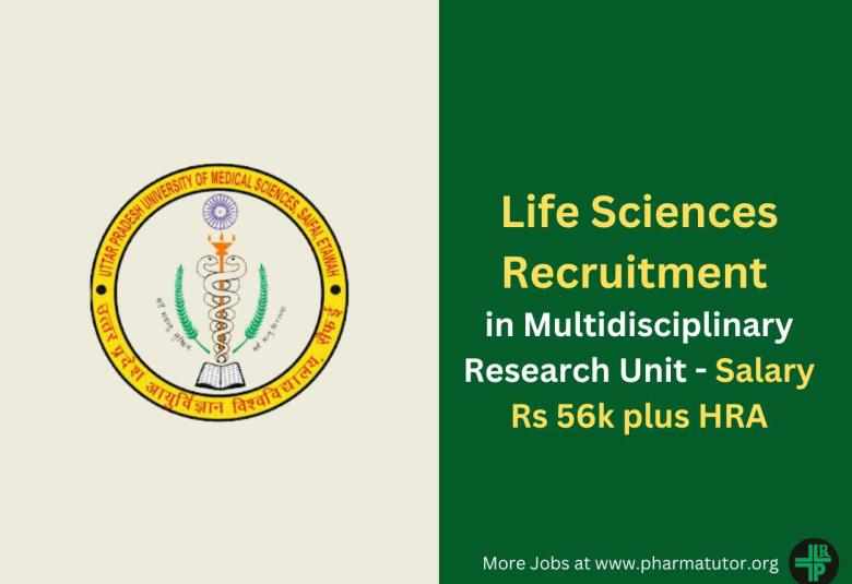 Life Sciences Recruitment in Multidisciplinary Research Unit at UPUMS