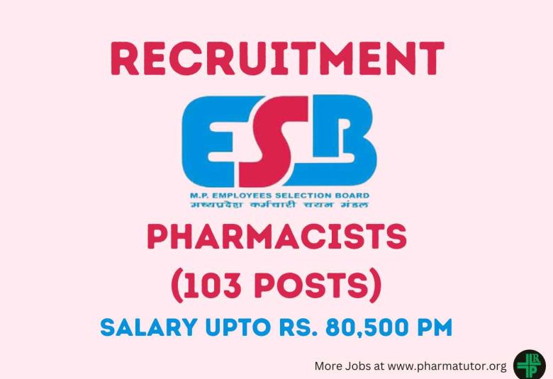 Recruitment for Pharmacists in MPESB