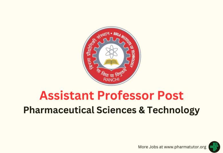 Vacancy for Assistant Professor at BIT, Mesra
