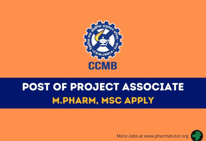 Applications are invited for post of Project Associate at CCMB