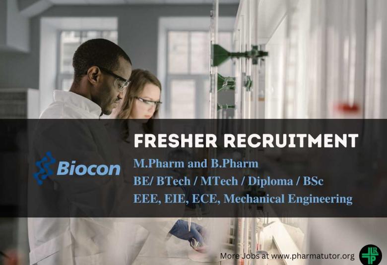 Internship opportunity only for freshers at Biocon Biologicals