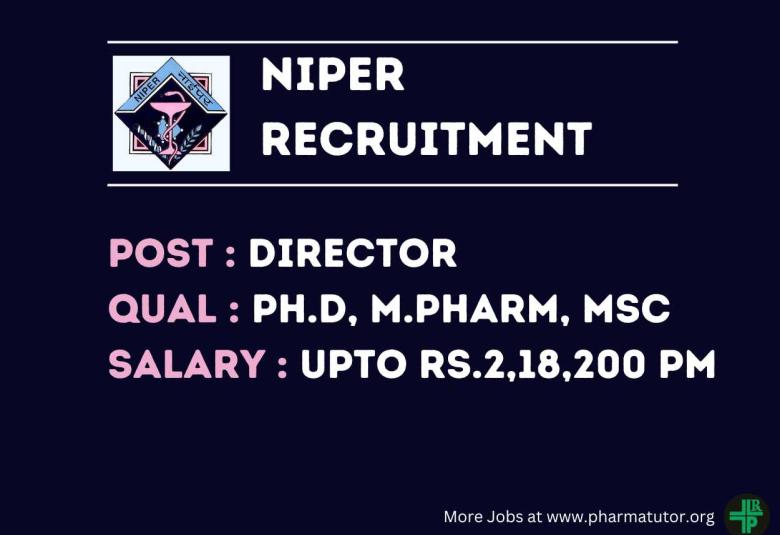 NIPER Kolkata invites online applications for post of Director