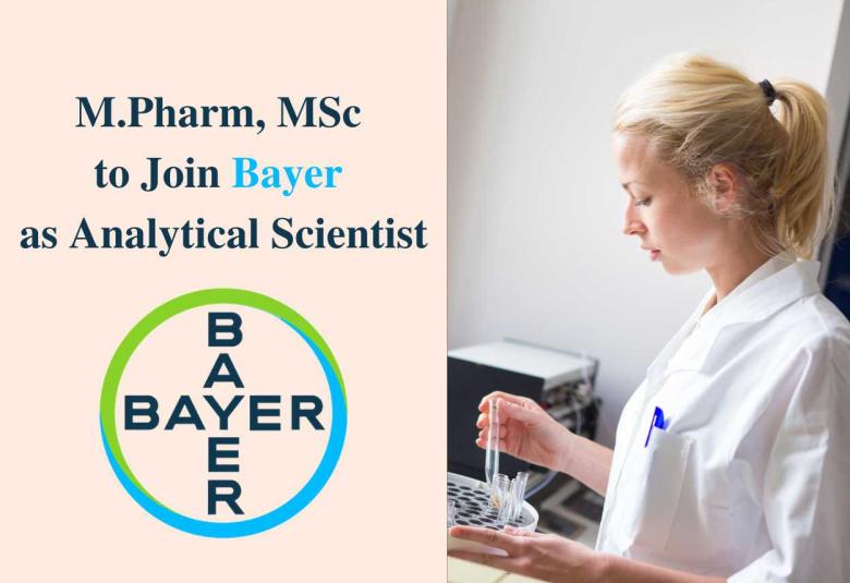 Opportunity for M.Pharm, MSc to Join Bayer as Analytical Scientist