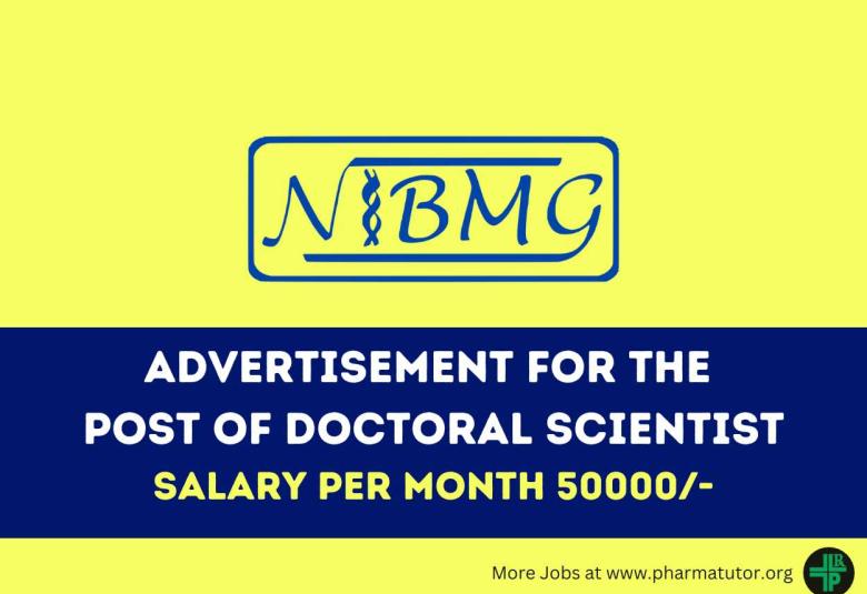 Advertisement for the post of doctoral scientist at NIBMG