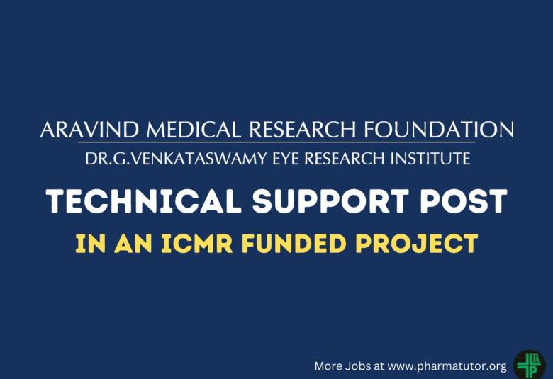 Applications are invited for the post of Technical Support at AMRF